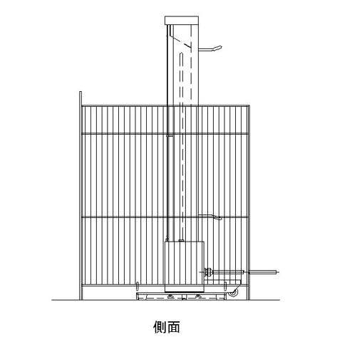 ストーブガード側面図