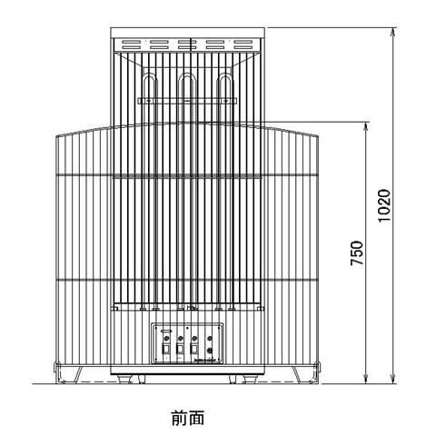 ストーブガード正面図