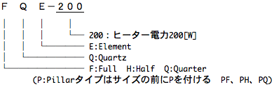 石英ヒーター　FQE・HQE型