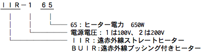 遠赤外線シーズヒーター　IIR・BUIR型