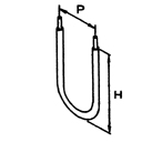 曲げ形状例（図はIU型）