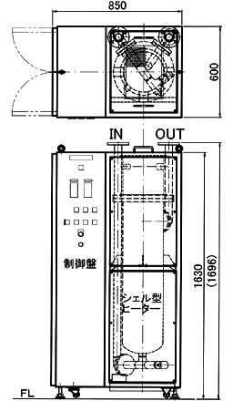 図5　3相200V80kW　IN・OUT　JIS10K　40A