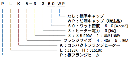 板フランジヒーター(PLK5・PL4・PL5型)