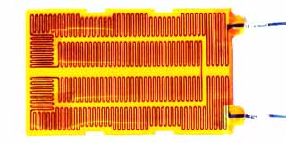 ポリイミド面状ヒーターの例　単相200V200W