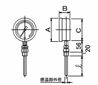 アナログ温度計　ＴＩ－Ａ型