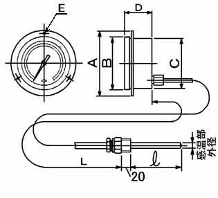 アナログ温度計　ＴＩ－Ｄ型