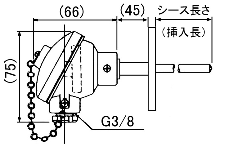 防滴キャップ　フランジ付